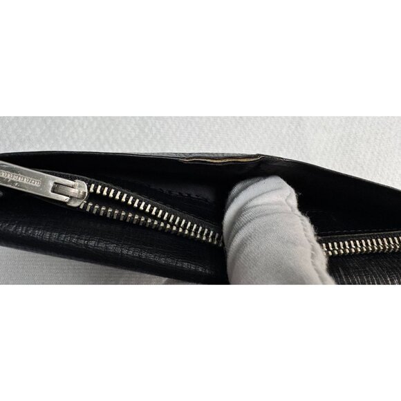 Burberry Black Leather Slim Zipper Wallet with‎ COA - Picture 10 of 16